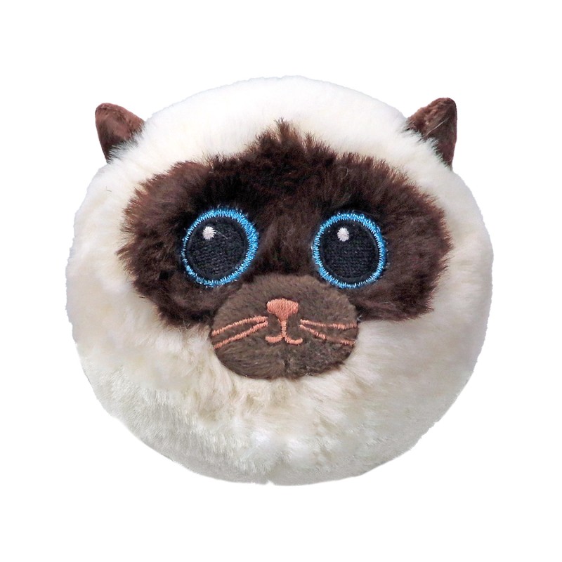 TY Beanie Bouncers Sammy Χνουδωτό Μπαλάκι που Αναπηδάει Γατούλα Σιάμ Λευκή