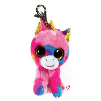 TY Beanie Boos Fantasia Χνουδωτό Μπρελόκ Μονόκερος Πολύχρωμος 8.5εκ