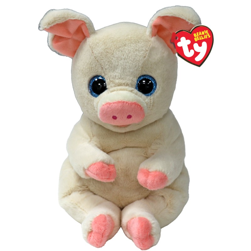 TY Beannie Bellies Penelope Χνουδωτό Γουρουνάκι Ροζ 23εκ