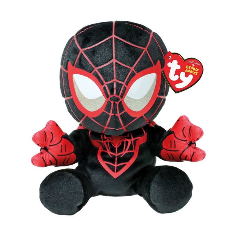 TY Beannie Babies Miles Morales Χνουδωτό Μαύρο 15εκ