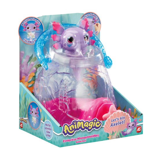 Animagic Φιγούρα Νερού Let's Glo Axolotl Ενυδρείο με Μπουρμπουλήθρες Για 4+ Χρονών Animagic Φιγούρα Νερού Lets Glo Axolotl Ενυδρείο με Μπουρμπουλήθρες Για 4+ Χρονών
