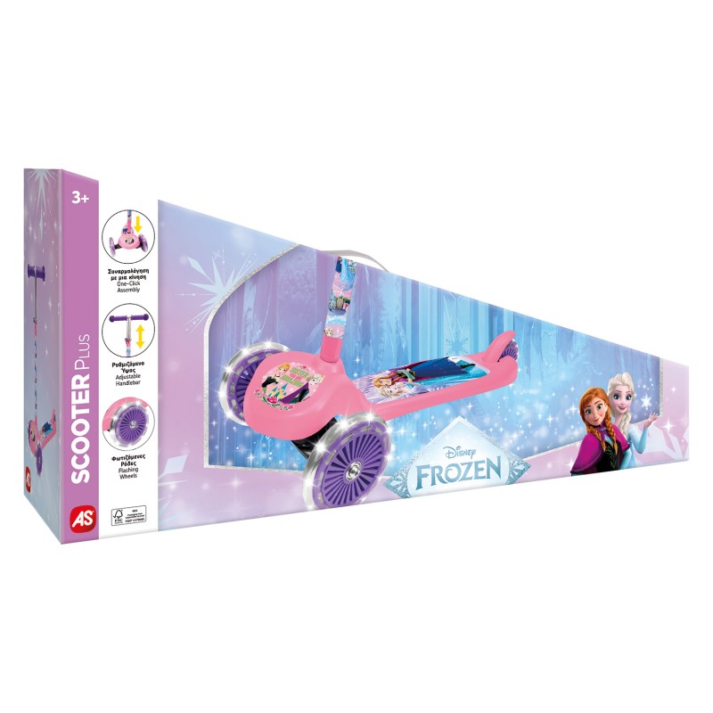 AS Scooter Plus Frozen με φωτιζόμενες ρόδες για 3+ Ετών