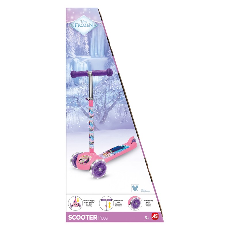 AS Scooter Plus Frozen με φωτιζόμενες ρόδες για 3+ Ετών