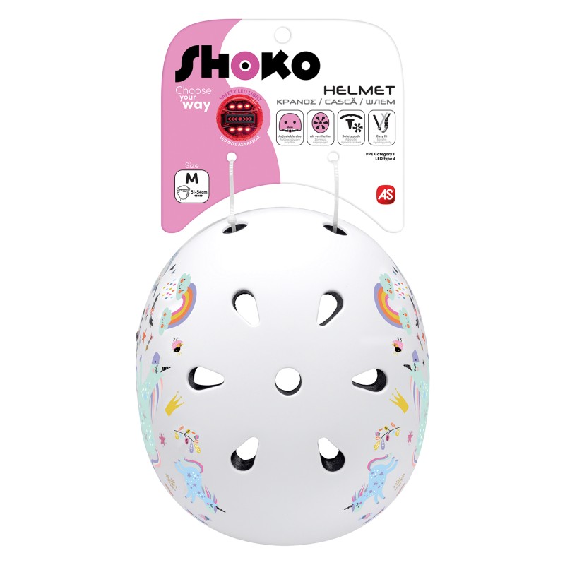 Shoko Παιδικό Κράνος Με Φως Unicorn Sparkle