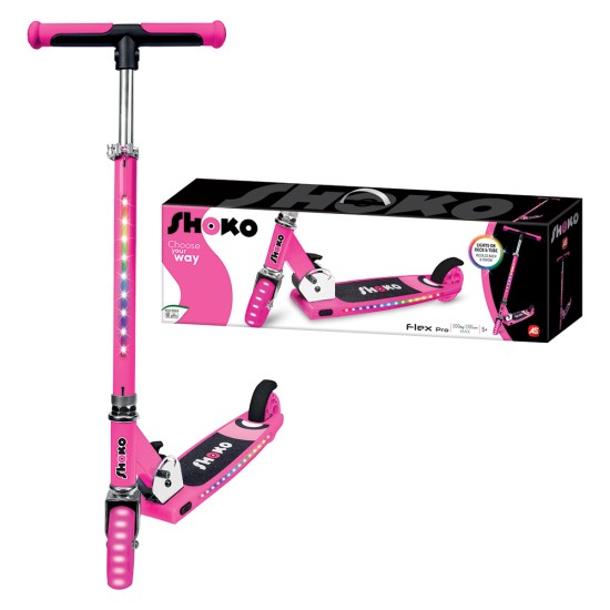 Shoko Παιδικό Πατίνι Flex Pro Με 2 Ρόδες Σε Φούξια Χρώμα Για 5+ Χρονών Shoko Παιδικό Πατίνι Flex Pro Με 2 Ρόδες Σε Φούξια Χρώμα Για 5+ Χρονών