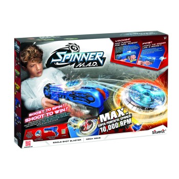 Silverlit Spinner M.AD Σετ Όπλο & Σβούρα Single Short Για 5+ Ετών