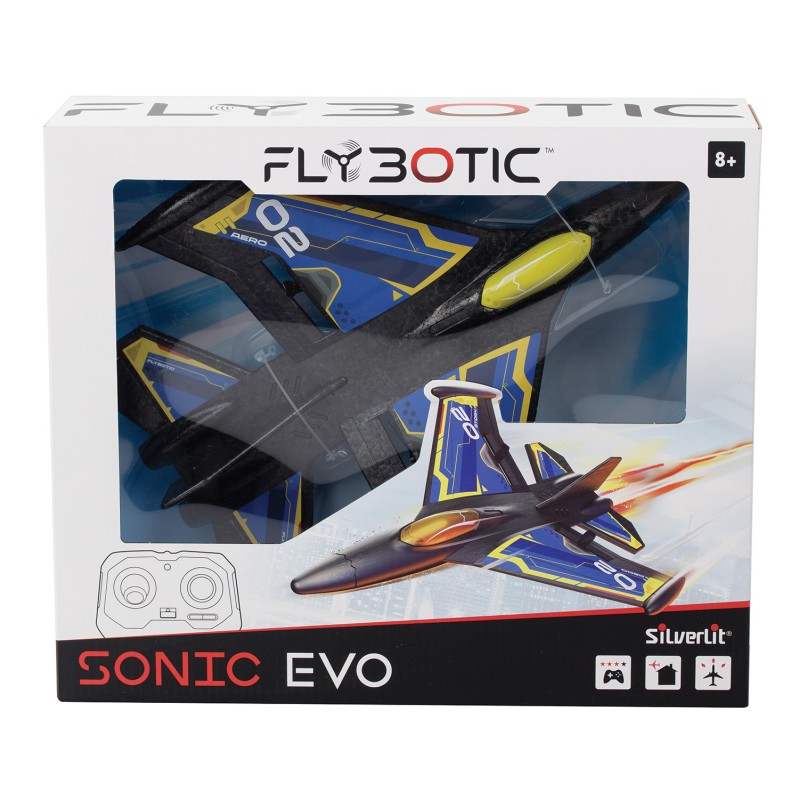 Silverlit Flybotic Sonic Evo Τηλεκατευθυνόμενο Αεροπλάνο Μπλε Για 8+ Χρονών