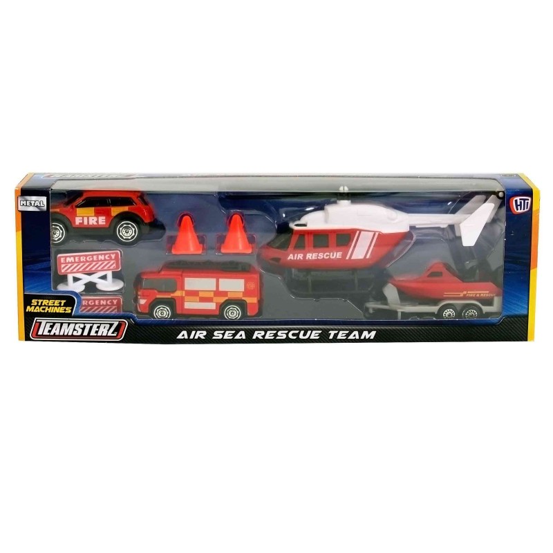 Teamsterz Οχήματα Διάσωσης Αέρος και Θαλάσσης Die Cast με Αξεσουάρ Για 3+ Χρονών