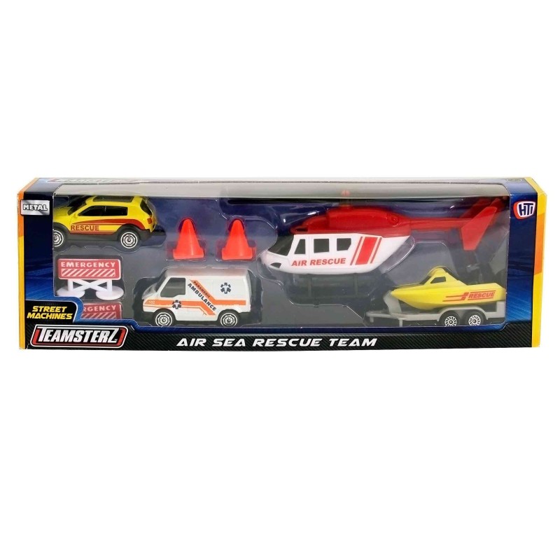Teamsterz Οχήματα Διάσωσης Αέρος και Θαλάσσης Die Cast με Αξεσουάρ Για 3+ Χρονών