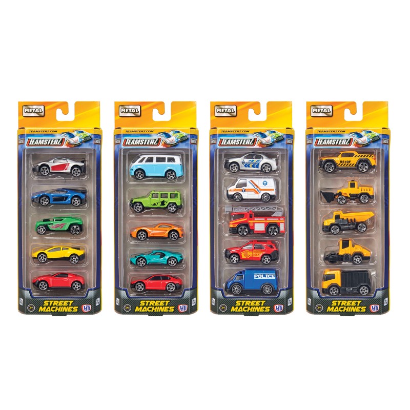 Teamsterz Street Machines Με 5 Αυτοκινητάκια Die-Cast Για 3+ Χρονών