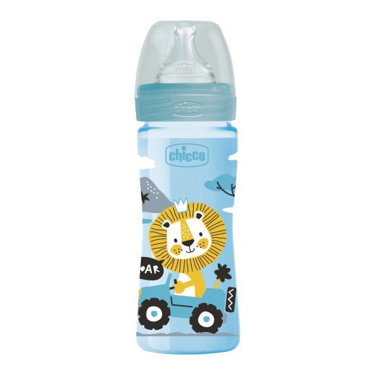 Chicco Πλαστικό Μπιμπερό Well Being Κατά των Κολικών Με Θηλή Σιλικόνης Μπλε 250ml Για 2+ Μηνών Chicco Πλαστικό Μπιμπερό Well Being Κατά των Κολικών Με Θηλή Σιλικόνης Μπλε 250ml Για 2+ Μηνών