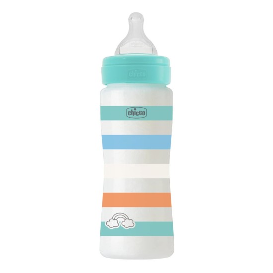 Chicco Πλαστικό Μπιμπερό Well Being Κατά των Κολικών Μπλε 330ml Για 4+ Μηνών Chicco Πλαστικό Μπιμπερό Well Being Κατά των Κολικών Μπλε 330ml Για 4+ Μηνών