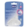 Chicco Θηλή από Σιλικόνη Natural Feeling Μέτριας Ροής Για 2+ Μηνών