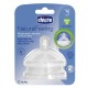 Chicco Θηλή από Σιλικόνη Natural Feeling Ρυθμιζόμενης Ροής Για 4+ Μηνών 2τμχ Chicco Θηλή από Σιλικόνη Natural Feeling Ρυθμιζόμενης Ροής Για 4+ Μηνών 2τμχ