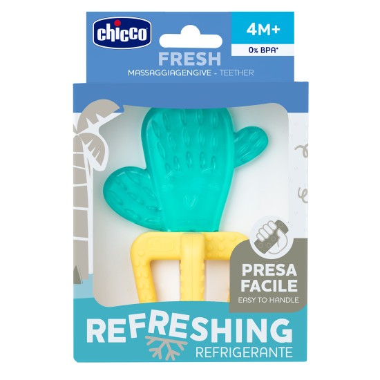 Chicco Βρεφικός Μασητικός Κρίκος Οδοντοφυΐας Σιλικόνης Cactus Για 4+ Μηνών Chicco Βρεφικός Μασητικός Κρίκος Οδοντοφυΐας Σιλικόνης Cactus Για 4+ Μηνών