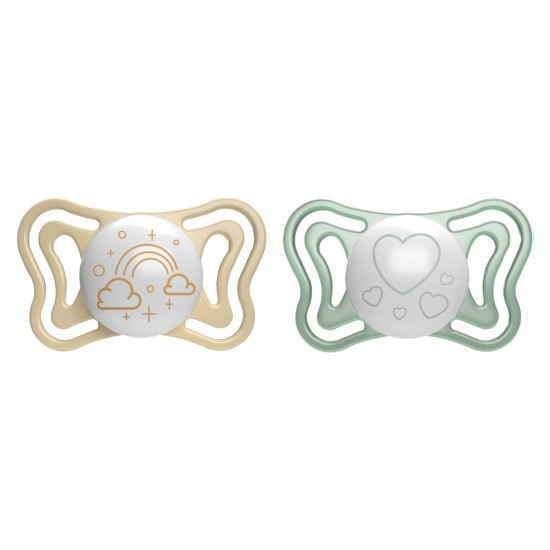 Chicco Πιπίλες Light PhysioForma Νύχτας Για 2-6 Μηνών 2τμχ Chicco Πιπίλες Light PhysioForma Νύχτας Για 2-6 Μηνών 2τμχ