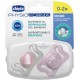 Chicco Πιπίλες Micro PhysioForma Ροζ Για 0-2 Μηνών 2τμχ