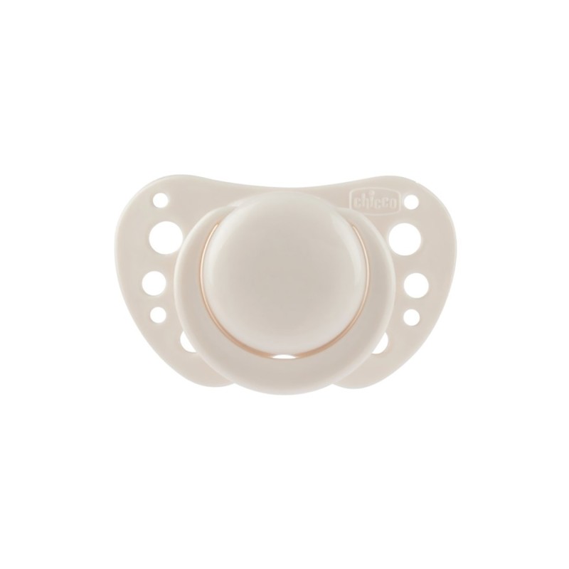 Chicco Πιπίλα Δύο Τεμαχίων Physio Air με Θηλή Σιλικόνης & Θήκη σε Μπεζ-Γκρι Μπλε Για 6-16 Μηνών