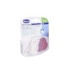 Chicco Πιπίλα Δύο Τεμαχίων Physio Air με Θηλή Σιλικόνης & Θήκη σε Μπεζ-Μπορντώ Για 6-16 Μηνών
