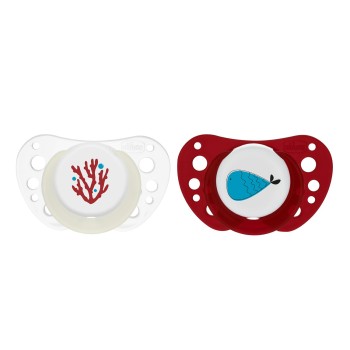 Chicco Πιπίλες PhysioForma Air Μπεζ - Μπορντό Για 16-36 Μηνών 2τμχ