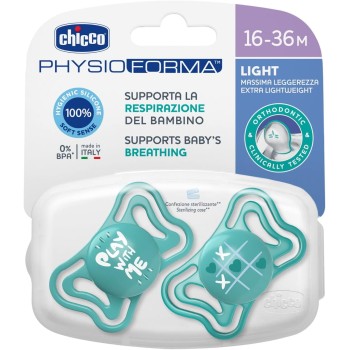 Chicco Πιπίλες Light PhysioForma Σίελ Για 16-36 Μηνών 2τμχ