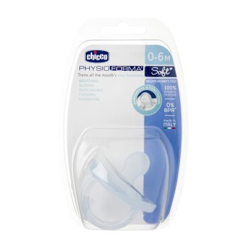 Chicco Πιπίλα Όλο Σιλικόνη PhysioForma Soft Σιέλ Για 0-6 Μηνών