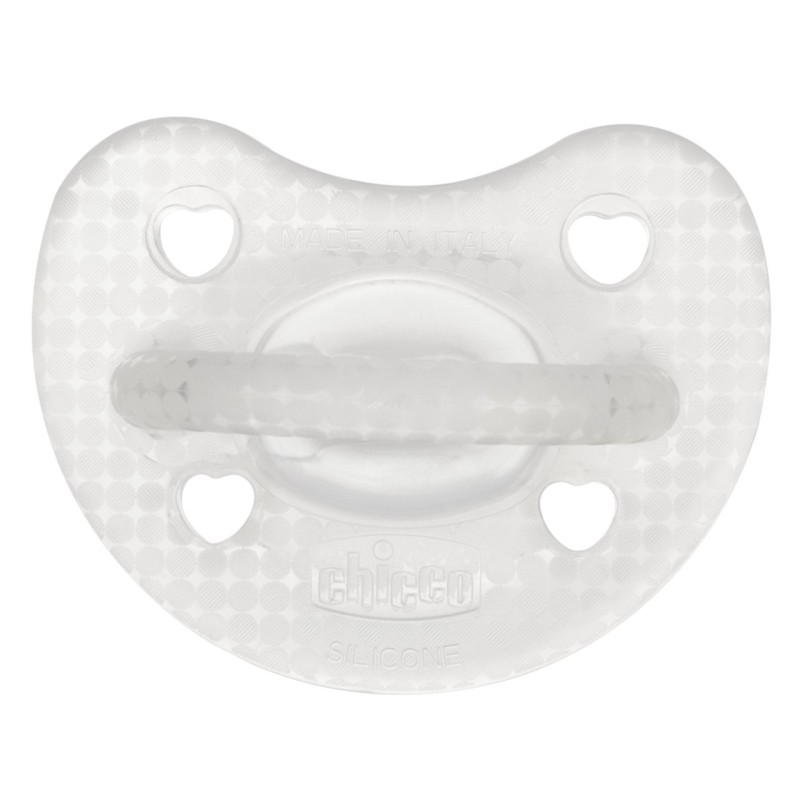 Chicco Πιπίλα Όλο Σιλικόνη PhysioForma Soft Διάφανη Για 2-6 Μηνών 2τμχ
