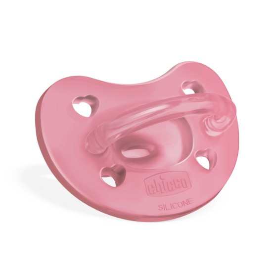 Chicco Πιπίλα Όλο Σιλικόνη PhysioForma Soft Ροζ Για 6-16 Μηνών