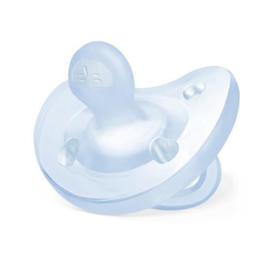 Chicco Πιπίλα Όλο Σιλικόνη PhysioForma Soft Σιέλ Για 0-6 Μηνών