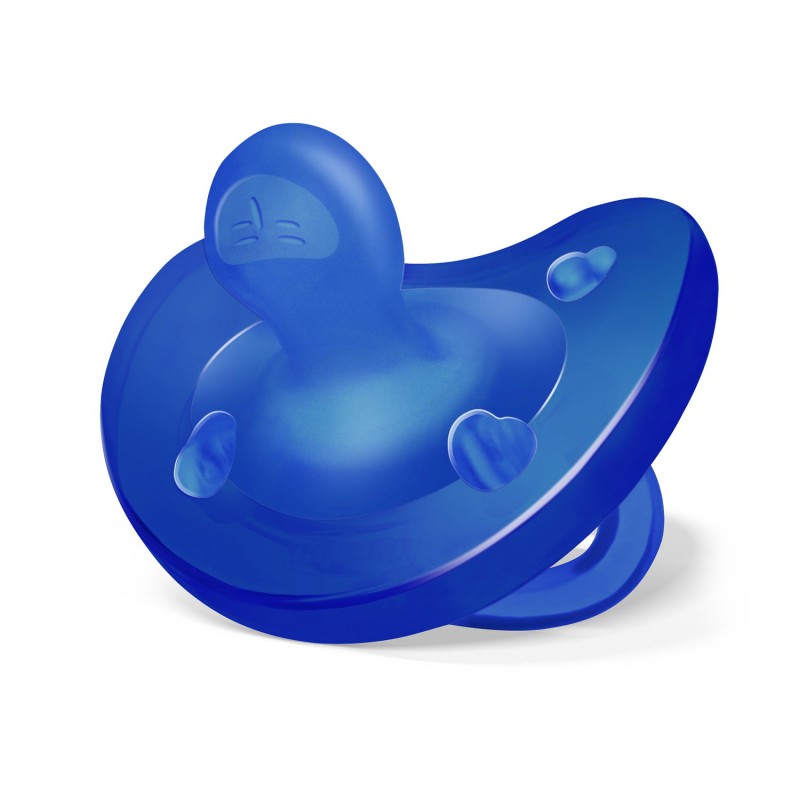 Chicco Πιπίλα Όλο Σιλικόνη PhysioForma Soft Σιέλ Για 16-36 Μηνών