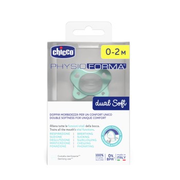 Chicco Πιπίλα Όλο Σιλικόνη PhysioForma Dual Soft Για 0-2 Μηνών