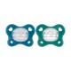 Chicco Πιπίλες Όλο Σιλικόνη PhysioForma Dual Soft Σιέλ Για 16-36 Μηνών 2τμχ