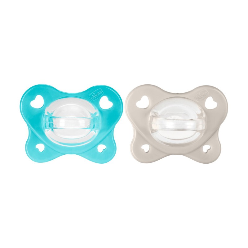 Chicco Πιπίλες Όλο Σιλικόνη PhysioForma Dual Soft Σιέλ Για 6-16 Μηνών 2τμχ