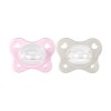 Chicco Πιπίλες Όλο Σιλικόνη PhysioForma Dual Soft Ροζ Για 2-6 Μηνών 2τμχ