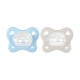 Chicco Πιπίλες Όλο Σιλικόνη PhysioForma Dual Soft Σιέλ Για 2-6 Μηνών 2τμχ