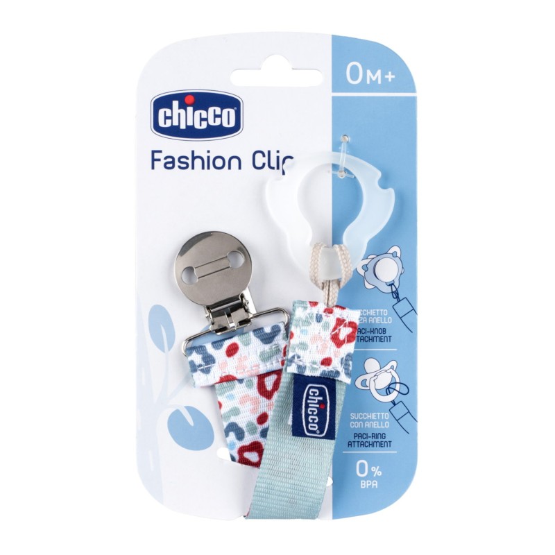 Chicco Fashion Κλιπ Πιπίλας Πολύχρωμο Για 0+ Μηνών