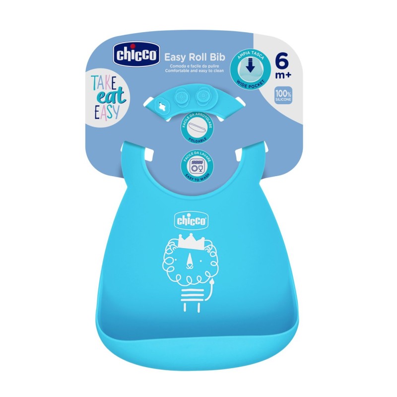 Chicco Σαλιάρα Σιλικόνης για Ψίχουλα Σιέλ
