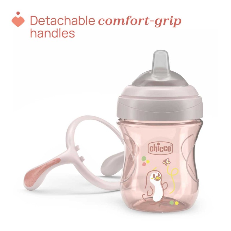 Chicco Κύπελλο Transition Natural Ροζ Για 4+ Μηνών