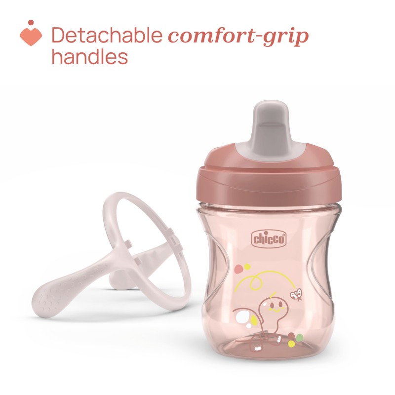 Chicco Κύπελλο Εκπαιδευτικό Natural Ροζ Για 6+ Μηνών