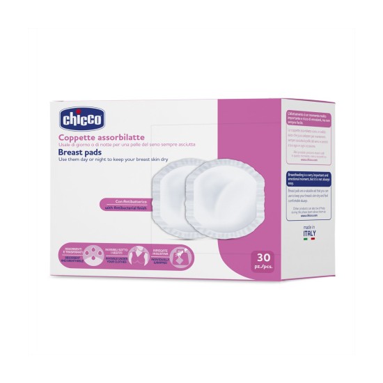 Chicco Επιθέματα Στήθους Αντιβακτηριακά 60τμχ Chicco Επιθέματα Στήθους Αντιβακτηριακά 60τμχ