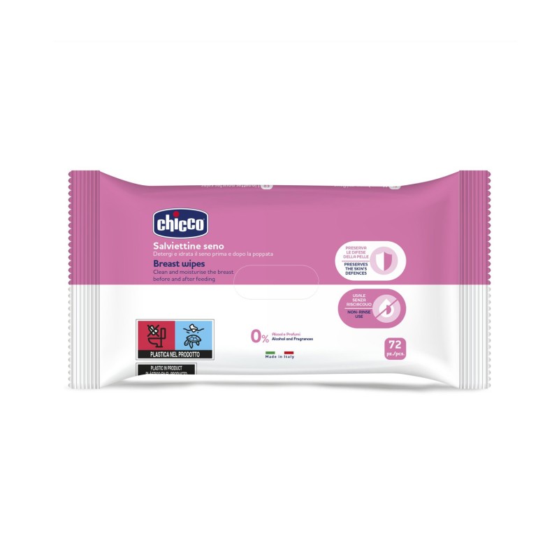 Chicco Μαντηλάκια Καθαρισμού Στήθους Natural Feeling 72τμχ