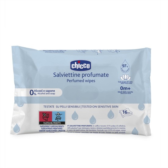 Chicco Μωρομάντηλα 16 τμχ Chicco Μωρομάντηλα 16 τμχ