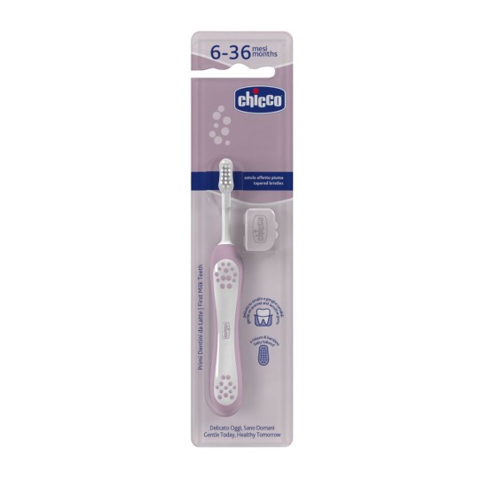 Chicco Οδοντόβουρτσα Ροζ-Λιλά Για 6-36 Μηνών Chicco Οδοντόβουρτσα Ροζ-Λιλά Για 6-36 Μηνών