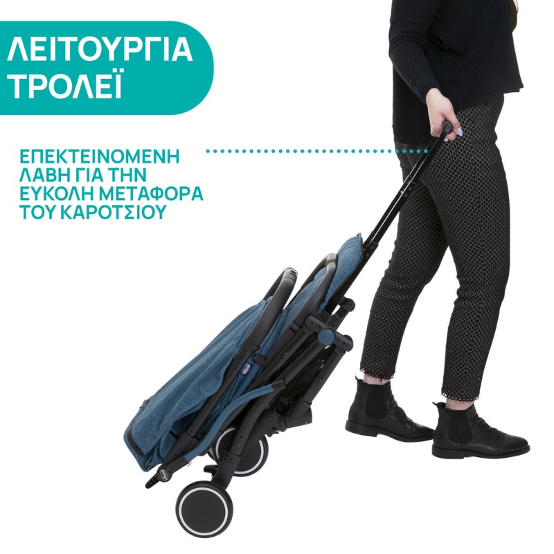 Chicco Καρότσι Μωρού TrolleyMe Calypso Blue για Παιδί έως 15kg