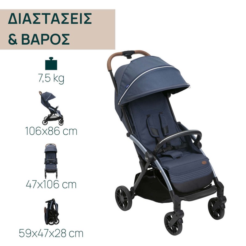 Chicco Καρότσι Μωρού Goody Xplus Radiant Blue για Παιδί έως 22kg