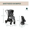 Chicco Καρότσι Μωρού Trio Bellagio Black Satin για Παιδί έως 22kg