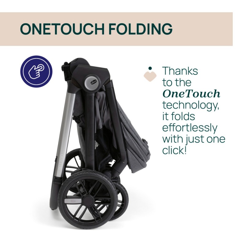 Chicco Καρότσι Μωρού Bellagio 2 Black Satin για Παιδί έως 22kg