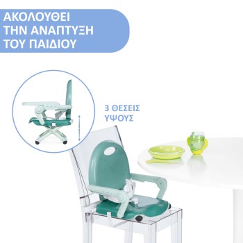 Chicco Φορητό Καρεκλάκι Φαγητού Πλαστικό για Καρέκλα Pocket Snack Sage