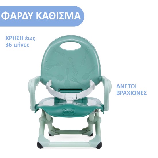 Chicco Φορητό Καρεκλάκι Φαγητού Πλαστικό για Καρέκλα Pocket Snack Sage Chicco Φορητό Καρεκλάκι Φαγητού Πλαστικό για Καρέκλα Pocket Snack Sage