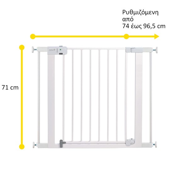 Safety 1st Πόρτα Ασφαλείας Easy Install Auto-Close Λευκή 74 x 96,5 cm